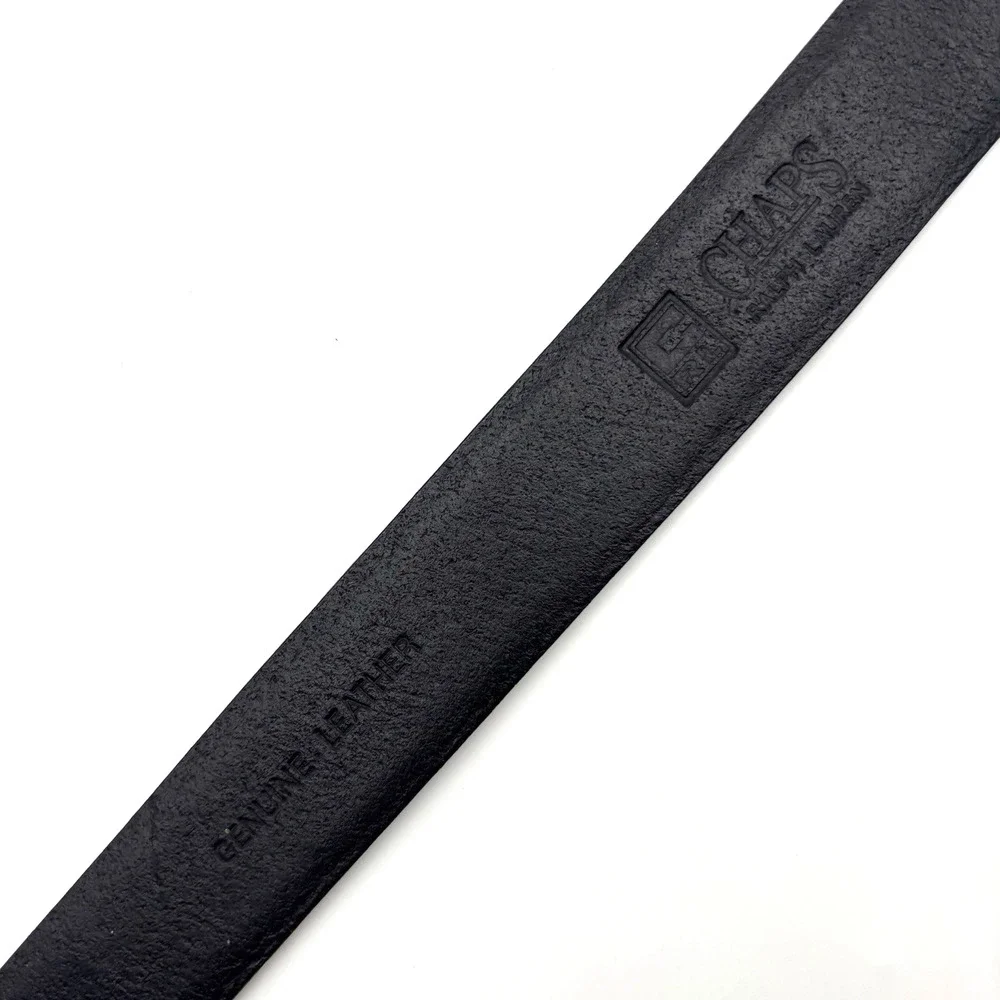 Vintage 90s Y2K CHAPS Ralph Lauren Black Leather Brass Buckle Dress Belt 36